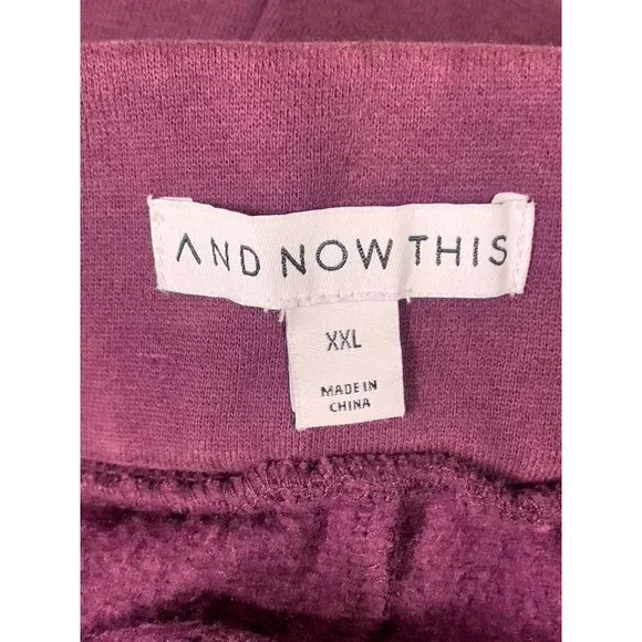 And Now This Women's Deep Eggplant Wash Wide-Leg Pull-On Pants SZ 2XL - Picture 8 of 9